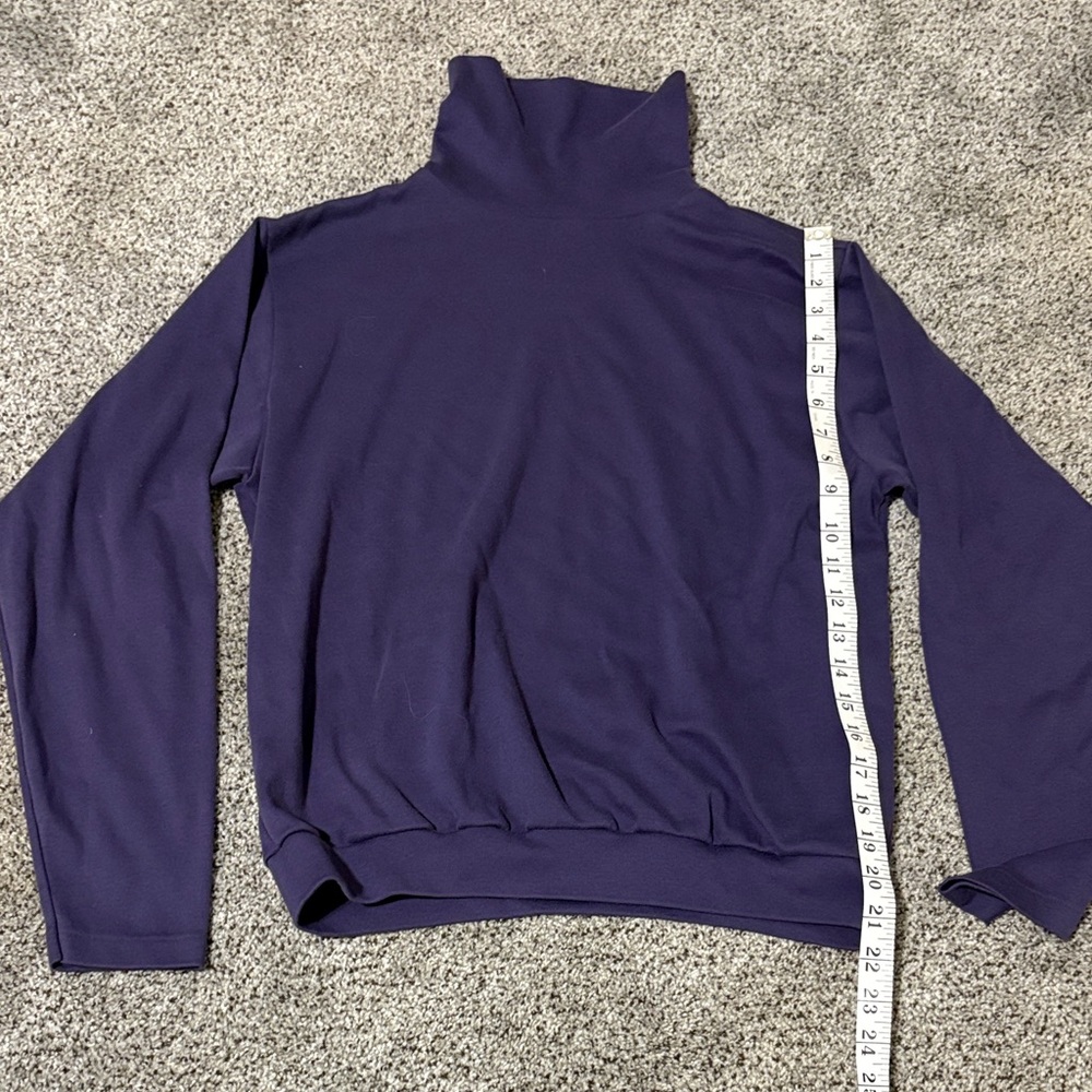Lands' End Deep Purple Cotton Turtleneck
